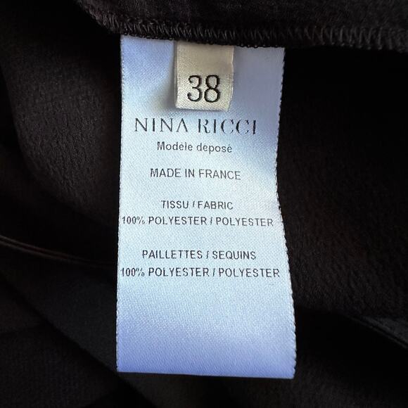 Nina Ricci Flower Gown Black - Picture 10 of 12